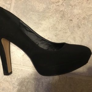 Madden NYC Black Suede Heels